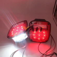 Для Jeep CJ7 CJ8 YJ TJ Замена Задние фонари Красный объектив с светодиодный Подсветка регистрационного номера(версия для США