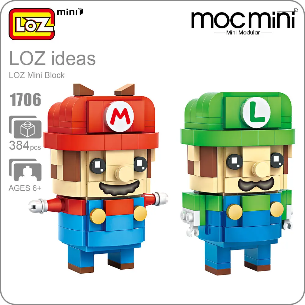 LOZ Mini Blocks Super Action Figure Blocks Brothers Toys POP Chibi Toys DIY Cute Model Gift