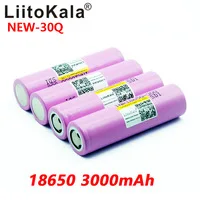 

8PCS New LiitoKala 100% original INR 18650 battery 3.7V 3000mAh INR18650 30Q li-ion Rechargeable Batteries