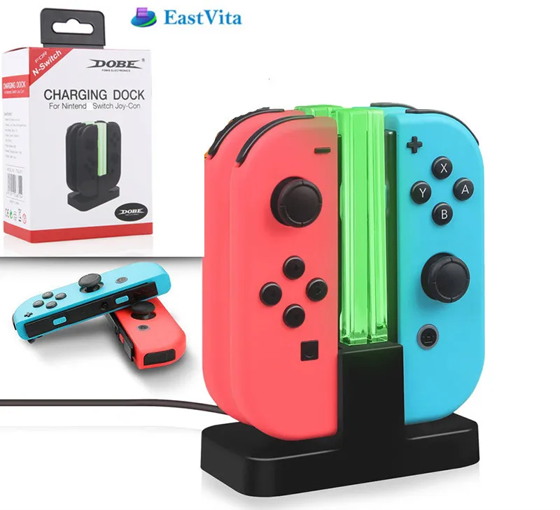 EastVita 4-in-1 Game Controller USB Charge Station forJoy-Con Video Console Charger Stand for Nintend Switch r60 | Электроника