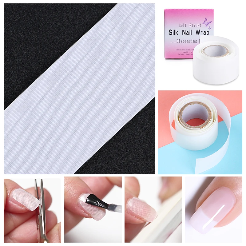 Nail-Repair-Fiberglass-Silk-Wrap-Nail-Wrap-Reinforce-Nail-Protector-3-100cm-White-UV-Gel-Acrylic