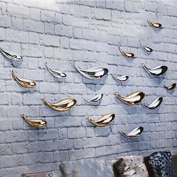 

Creative wall decorations home ornaments 3D decorative wall plating half fish sofa background no punch Wall Hanging Decorations