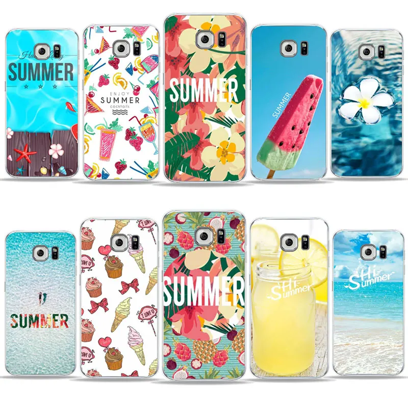 

TPU Case For SamSung Galaxy S6 S7 Edge S8 Plus Summer Series Sea Watermelon Ice Cream Floral Glossy Lightweight And Ultra-thin
