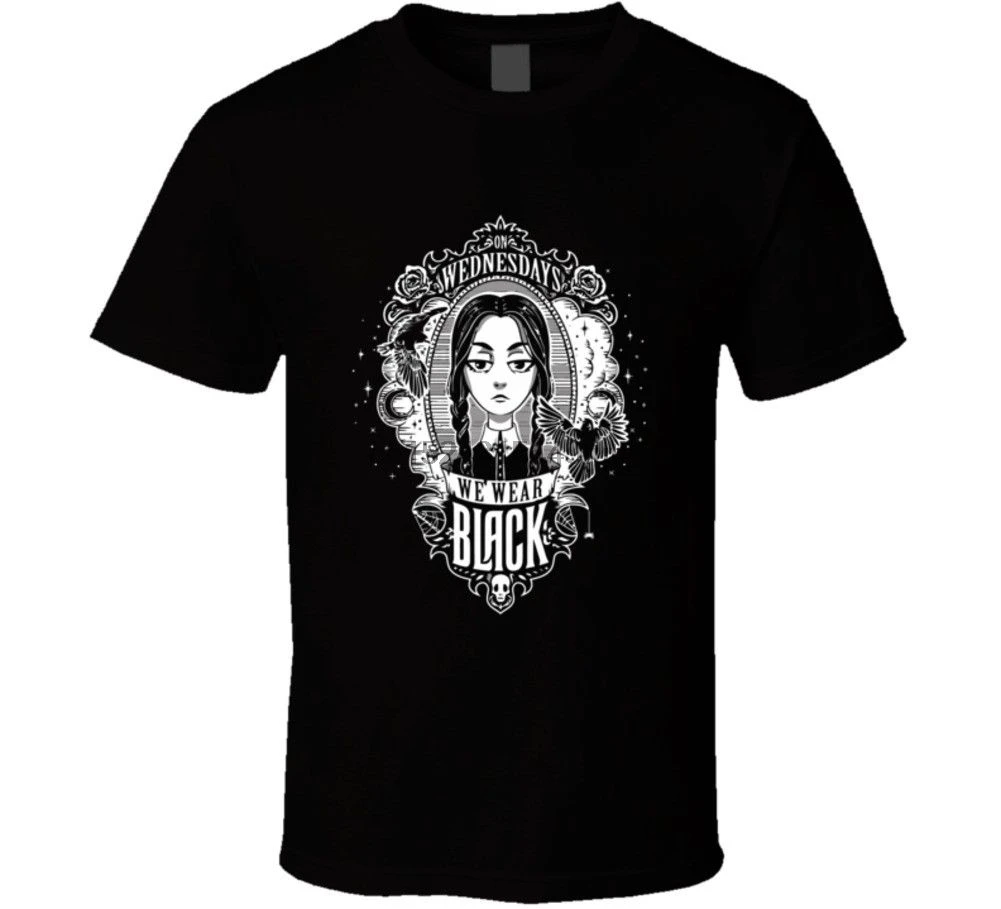 

Addams Family T-shirt Wednesday Tee Dark Funny Cartoon