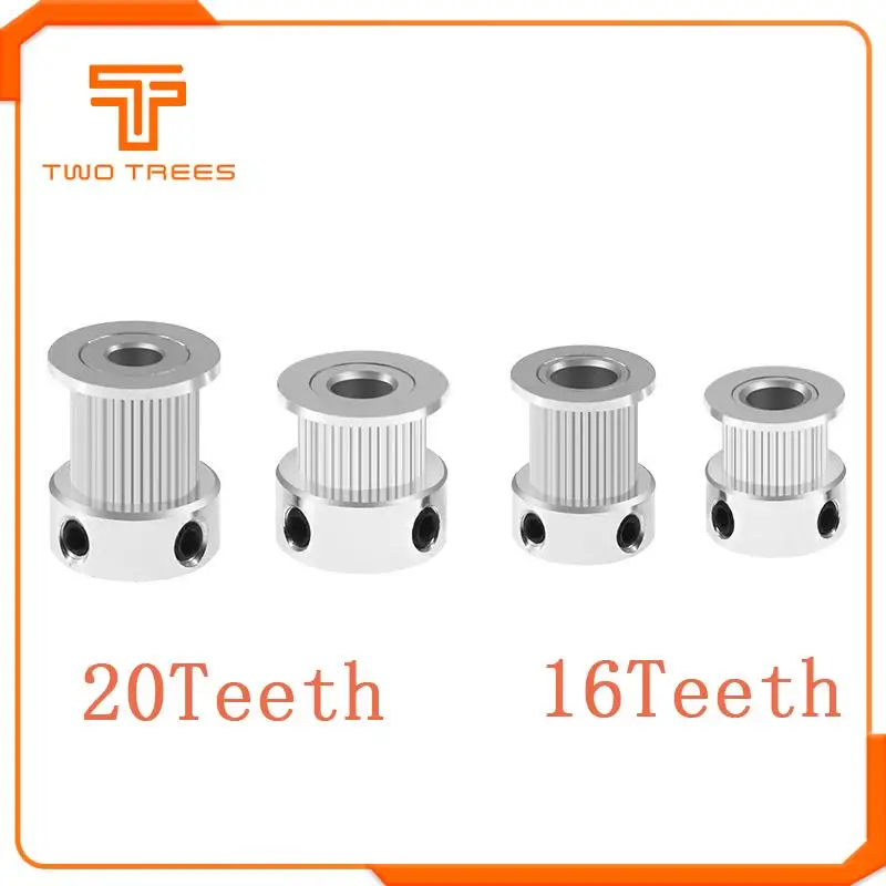5 шт./лот 3d принтер GT2 20 зубов 16 зубов 20 зубов диаметр 5 мм/8 мм ГРМ Алюминиевый шкив подходит для GT2-6mm открытый ремень ГРМ