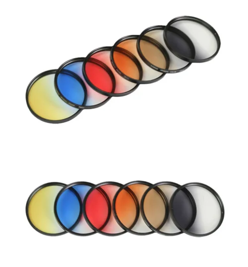 7in 1set DSLR Camera Lens Color Filter Polarizer N2 Blue purple Filter