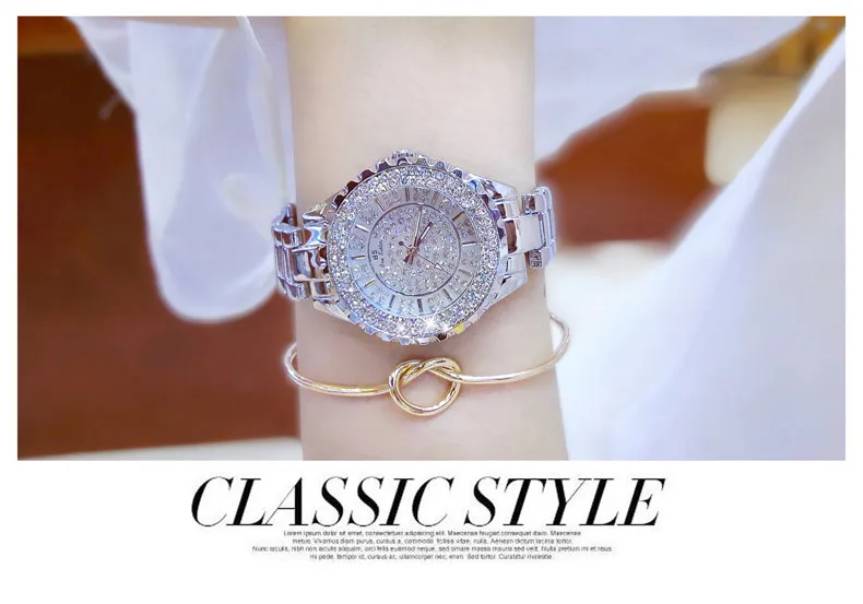 Золотые полностью алмазные часы модный женский топ брендовые роскошные женские часы серебряные женские часы кварцевые наручные часы для женщин