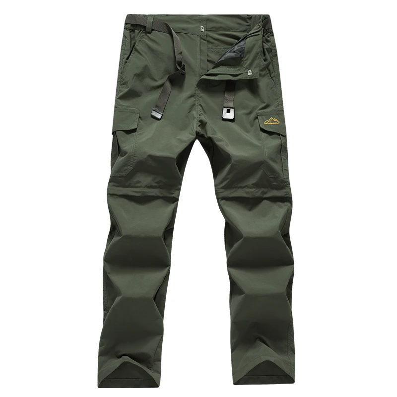 Outdoor Men Tactical Lightweight Zip Off Quick Drying Stretch Convertible  Cargo Pants Shorts Bottom For Hiking Camping 8802