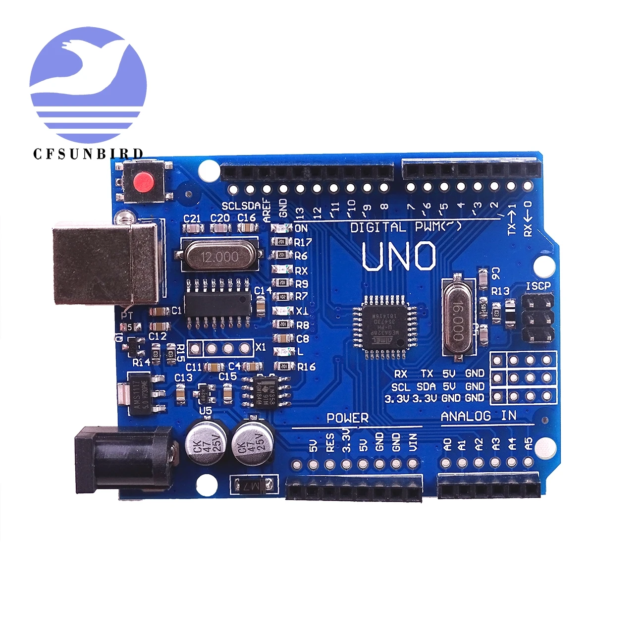 Один UNO R3 CH340G+ MEGA328P чип 16 МГц UNO R3 для arduino прозрачный чехол