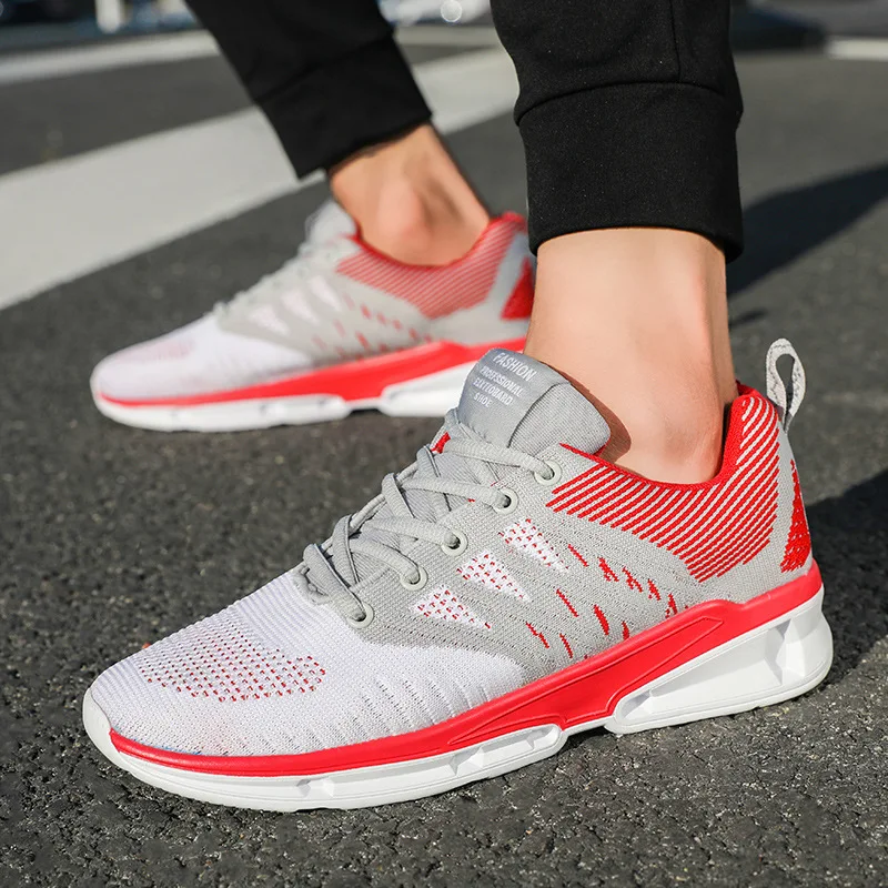 

Mixed Colors Air Mesh Flat Vulcanize Shoes for Men Rubber Sewing Shoes Shallow Bordered Winter Boys Students Sneakers