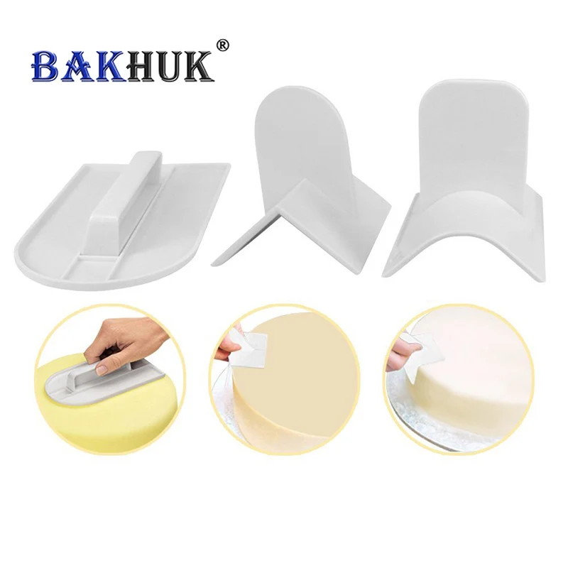 BAKHUK 1pc Cake Smoothing Tool Different Fondant Smoother for Kitchen DIY Baking Tools | Дом и сад