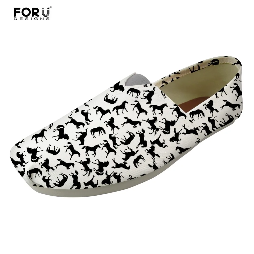 

FORUDESIGNS Casual Loafers Women Animal Dog Puzzle 3D Print Women's Fashion Canvas Summer Shoes Slip-on Ladies Flats Lazy Shoes