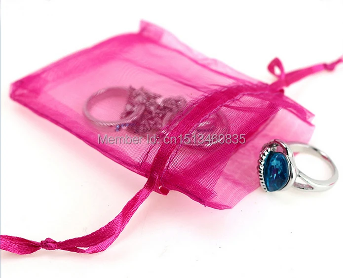 

100 шт./лот Бесплатная доставка подарочные пакеты и мешочки из органзы, для свадебного подарка, упаковка ожерелья, различные цвета, размер на заказ, оптовая продажа