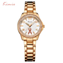 KIMIO Ribbon Fluttering Red Diamond Bezel Hollow Needle Women Watches Rose Gold Dress Luxury Brand Wrist Watches For Women Clock KIMIO Ribbon Fluttering Red Diamond Bezel Hollow Needle Women Watches Rose Gold Dress Luxury Brand Wrist Watches For Women Clock