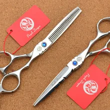 Одна пара FC02#5,5 ''Серебристые Парикмахерские ножницы JP 440C 62HRC домашний салон режущие ножницы Thinning ножницы человеческие ножницы для волос