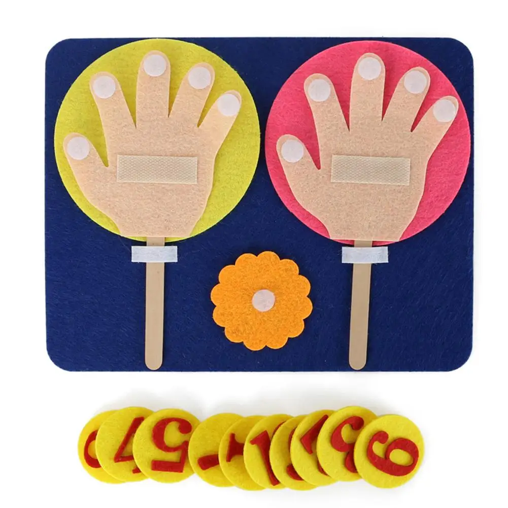 Детские математические игрушки пальчиковые Счетчики 1-10 обучение детский сад Математика образовательная игрушка на палец Набор цифр Математика учебное средство