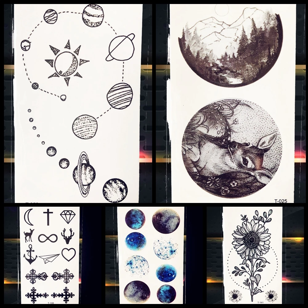Тату Наклейка Черная с надписью Black Hills|temporary tattoos men|temporary tattootattoo men |
