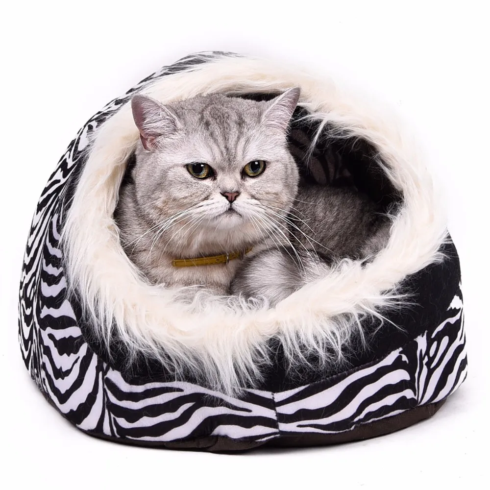 Теплая лапа стиль кошка пещера кровать для домашних животных домик для кошек милая мягкая подушка для домашних животных высокое качество кровать для домашних животных Товары для домашних животных леопард