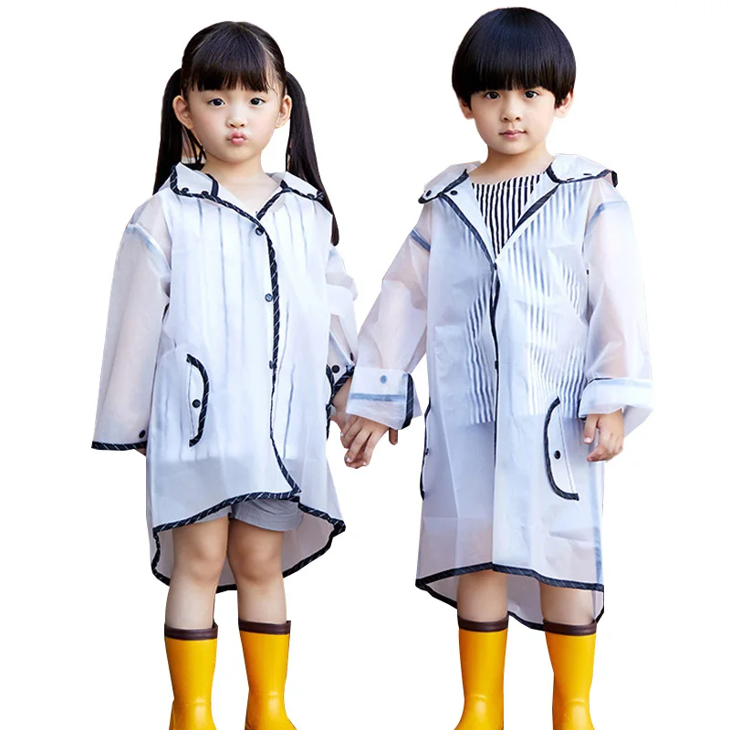 Водостойкие eva/дождевик для девочек прозрачные детские ветрозащитный плащ пончо Дышащие Детские непромокаемая одежда для мальчиков куртка дождевик