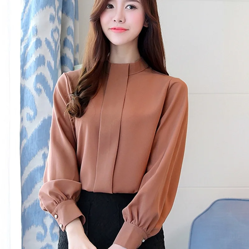 2018 New Spring Women Blouse Long Sleeve Plus Size Chiffon Blouse Fashion Ladies Shirts Casual Blusa Feminino Lady Shirt 93j