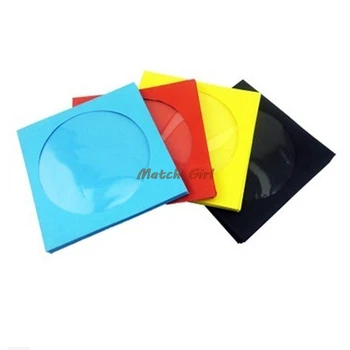 

100pcs-12.5*12.5cm Colorful paper Disc CD Sleeve DVD Cover Packaging bag Envelopes type Pack bags wedding party favor