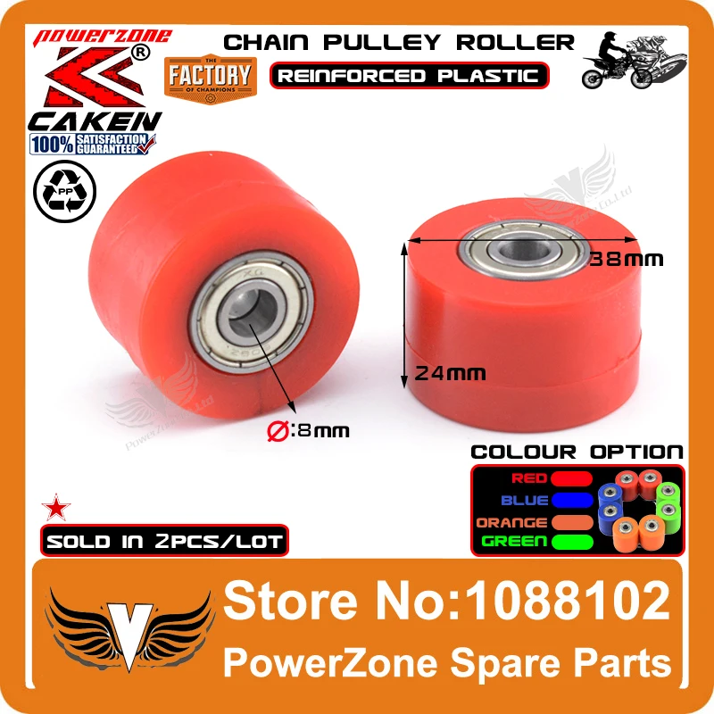 

8mm Drive Chain Pulley Roller Slider Tensioner Wheel Guide Fit Dirt Bike Motorcycle Quad ATV CRF Free Shipping