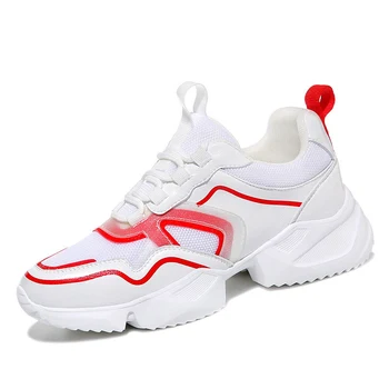 

Sports shoes female 2019 spring new fashion color matching wild comfortable breathable casual female shoes classic white shoes