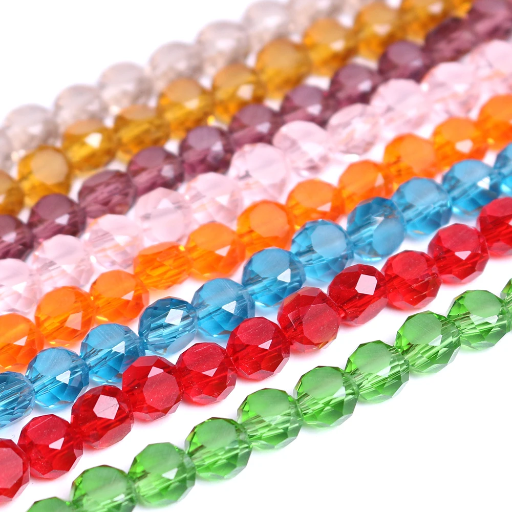 70pcs/lot Crafts Materials Jewelry Loose Beads Glass Wholesale 8mm