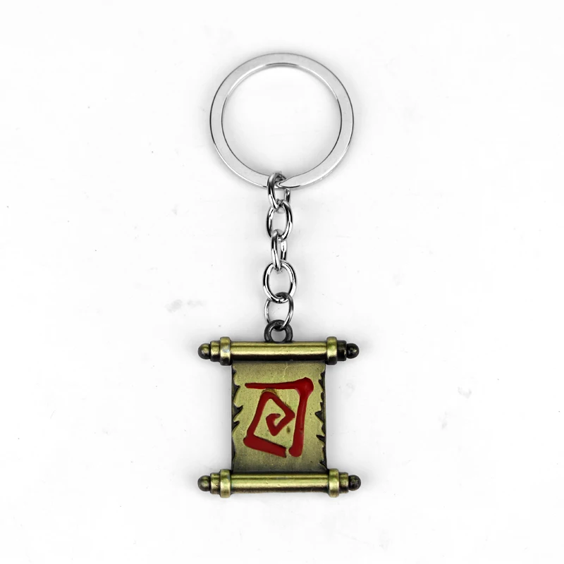 

Game Dota 2 Keychain Transfer Scroll Talisman of Evasion Pudge Model Key Chains Dota2 key Ring Holder Chaveiro