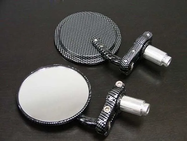 

Brand new Black / Carbon Fiber 7/8" Bar End Mirrors 3" For Yamaha Zuma Morphous Razz Champ 50 125 100