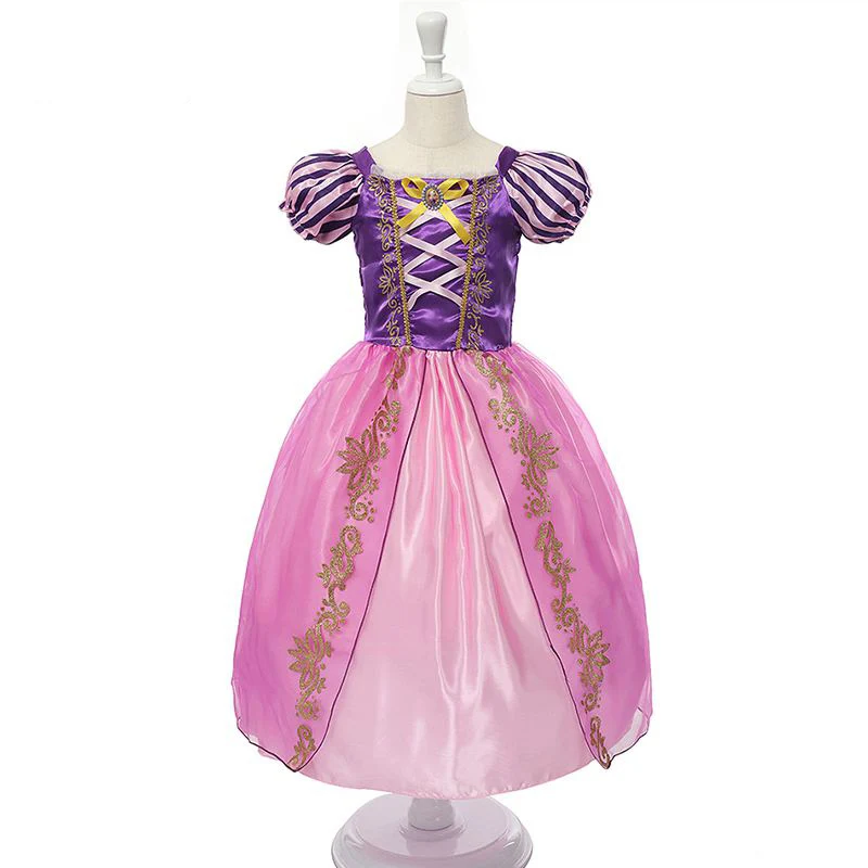 

New Girls Cinderella Dresses Children Snow White Princess Dresses Rapunzel Aurora Party Halloween Costume kids Dress