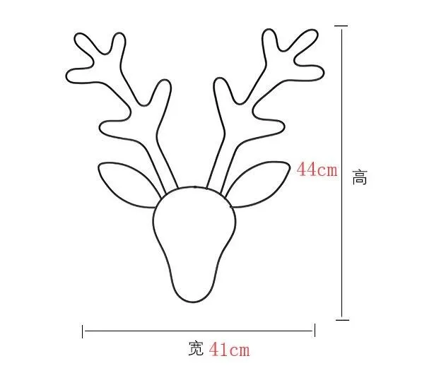 Nordic Стиль металлический Привет олень листья висячие украшения креативная настенная рамка поделки Декор стены Детская магазин украшения комнаты