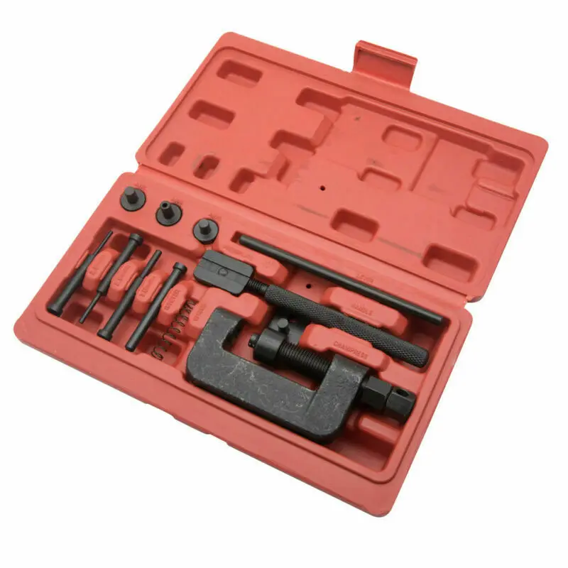 

Heavy Duty Motorcycle Chain Splitter Link Breaker Motorbike Riveting Tool Set