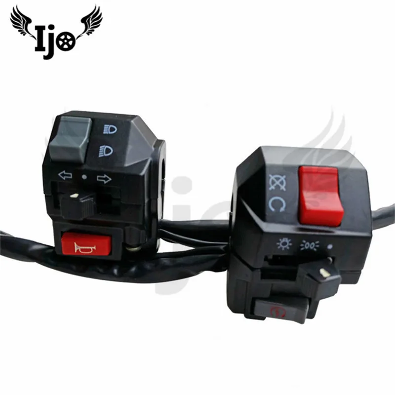 

1 pair moto controller scooter parts unviersal 22MM handlebar switches moto control for honda suzuki yamaha motorcycle switch