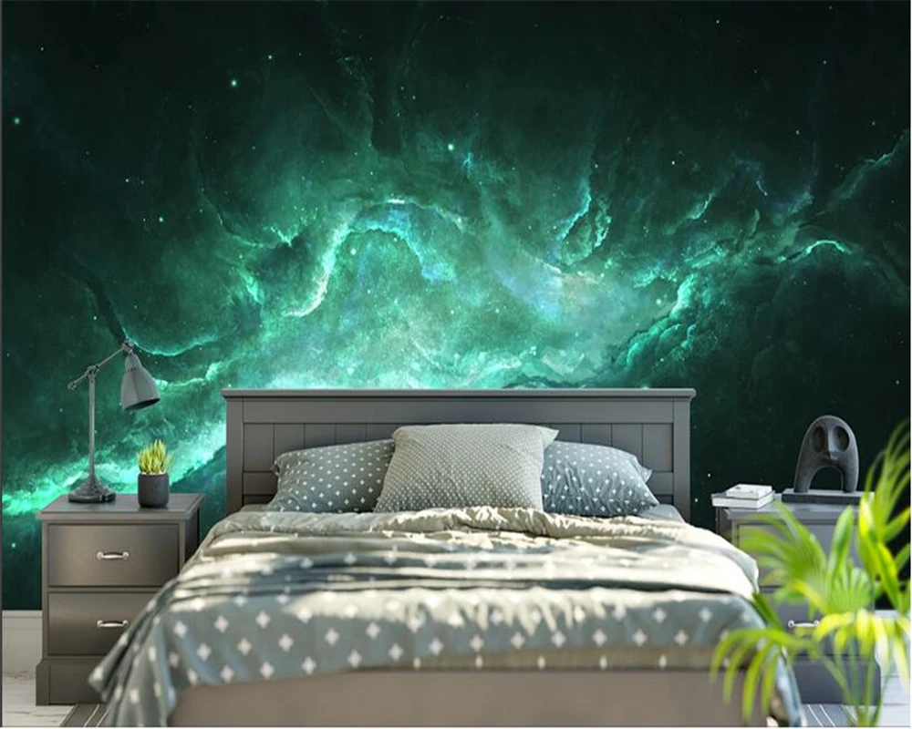 

beibehang wall papers home decor Starry Abstract Cosmic Moon Background Wall Ceiling HD Wallpaper behangwallpaper for walls 3 d