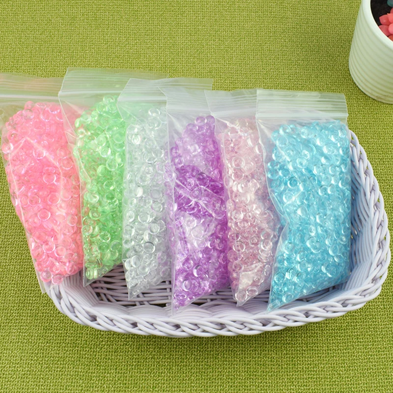 In Stock Clear Flat Bead Transparent Slime Accessories Toy DIY Handmade Slime Crystal Mud Particles Filling Decoration Toy In Stock Clear Flat Bead Transparent Slime Accessories Toy DIY Handmade Slime Crystal Mud Particles Filling Decoration Toy