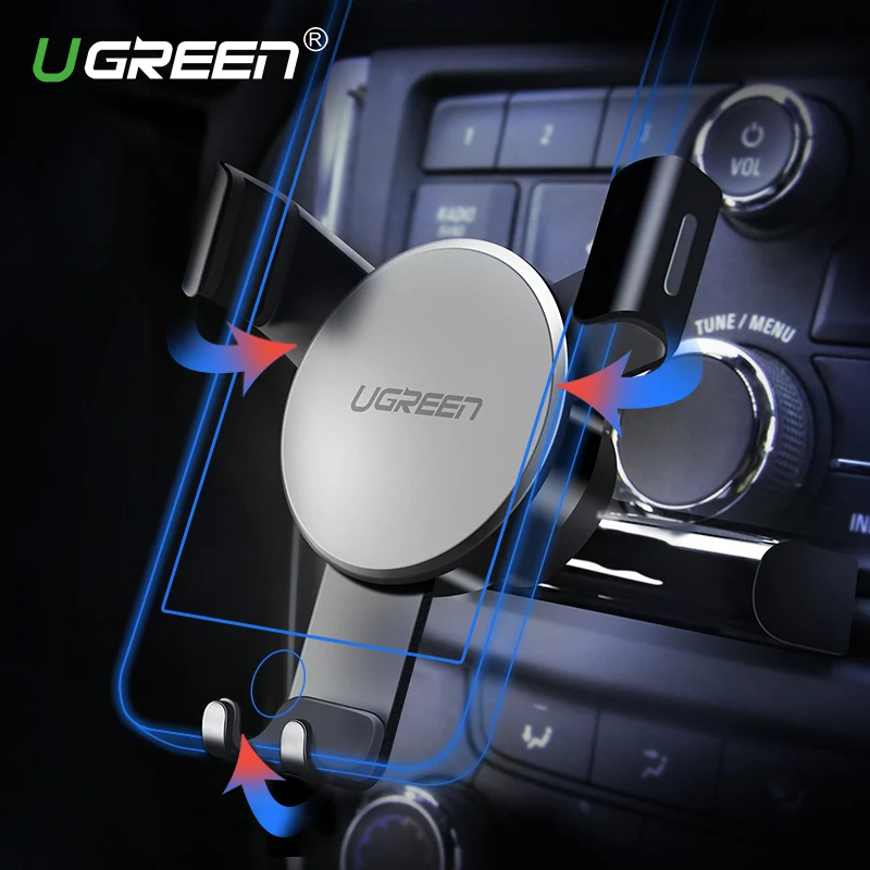Ugreen Gravity CD Slot Car Phone Holder for iPhone 7 Mount Holder Stand GPS Phone Holder for Samsung S8 S9 Mobile Phone Holder