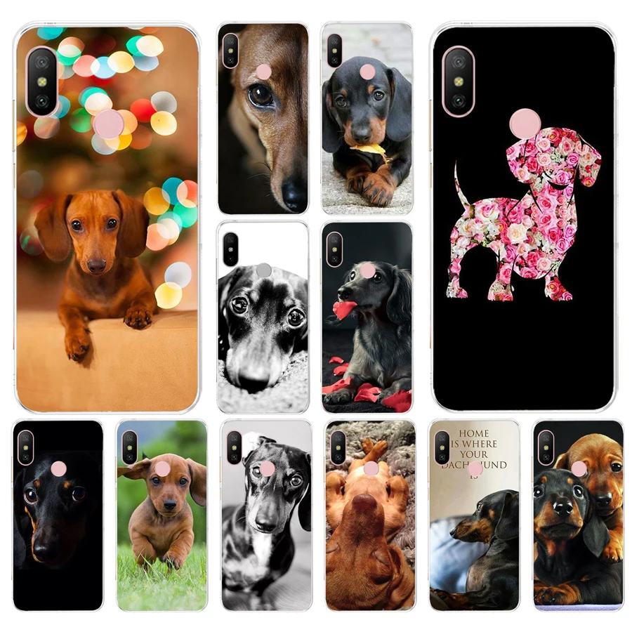 

108FG Dachshund Teckel Dackel Dog Soft Silicone Tpu Cover phone Case for xiaomi redmi note 4A 4X 6 Pro 6A