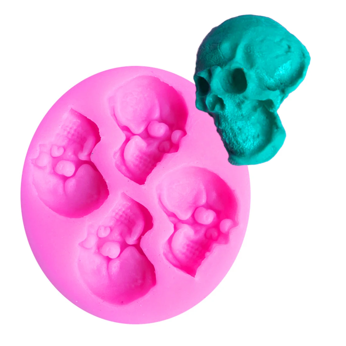 

Sugarcraft Fondant Molds 1PC Silicone Cake Mold 3D Skull Shape Chocolate Soap Moulds Cake Stencils DIY Kitchen Baking Tools