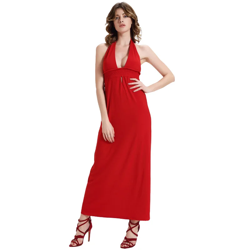 Summer Beach Dress Female Hot Red Dress red dresses for woman Backless
