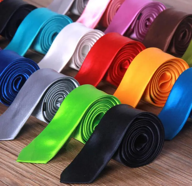 36 color Hot sell Men's ties necktie solid color 5 cm slim ties