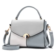 Nuevas mujeres patchwork bolsas de hombro pu cuero las muchachas del bolso de crossbody Bolsos Mujer