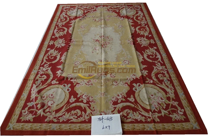 Handwoven Wool Carpets Floor Carpet For Bedroom Square Rug Aubusson