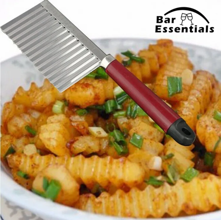 

Vegetable Cutter Stainless Steel Potato Wavy Edged Cutter Knife Gadget Vegetable Fruit Potato Cutter Peeler Cooking Tools