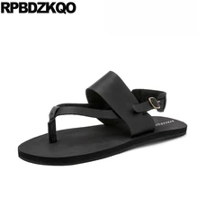 Известный бренд ремешок Повседневная обувь для подиума родные римские мужские сандалии-гладиаторы летние из натуральной кожи дышащие итальянские дизайнерские