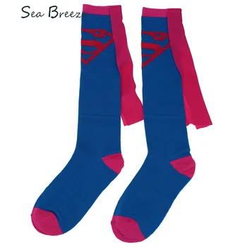 

Sea Breeze Brand Spring autumn new personality Superman high quality cotton women cloak stockings Free shipping