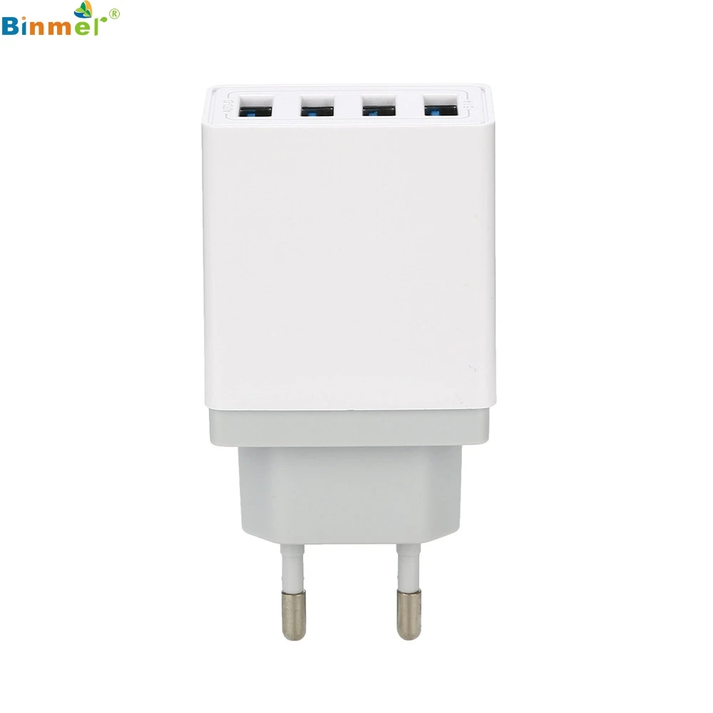 Binmer модное простое чисто белое новое универсальное EU 5V 5.1A 4-портовое USB2.0