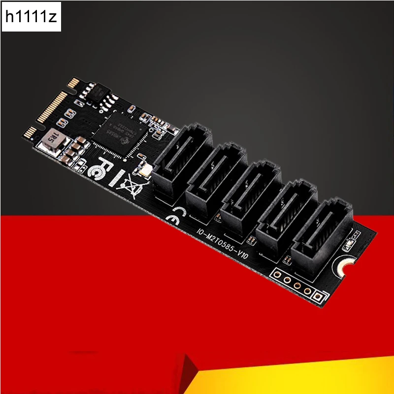 H1111Z плата расширения M.2/M2 адаптер SSD M2 SATA жесткого диска к карта NGFF M.2 5 портов SATA3