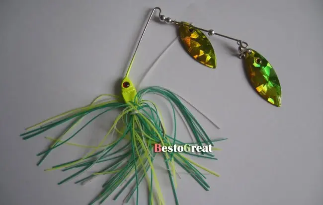 Fly Fishing Spoon Lure Rocketb Jig Hook Bass Spinner Baits 10.5g