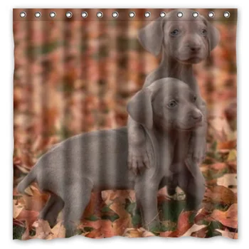 

Custom Waterproof Bathtub Screen Weimaraner Mildewproof Bathroom Shower Curtain With 12 Hooks Decorative Spa Shelter 180*180cm